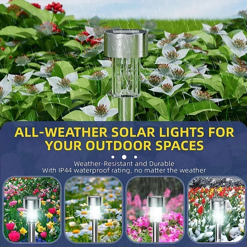 Luces solares para exteriores, lámpara de jardín con energía Solar, camino de paisaje impermeable al aire libre para Patio, césped, Patio, planta decorativa