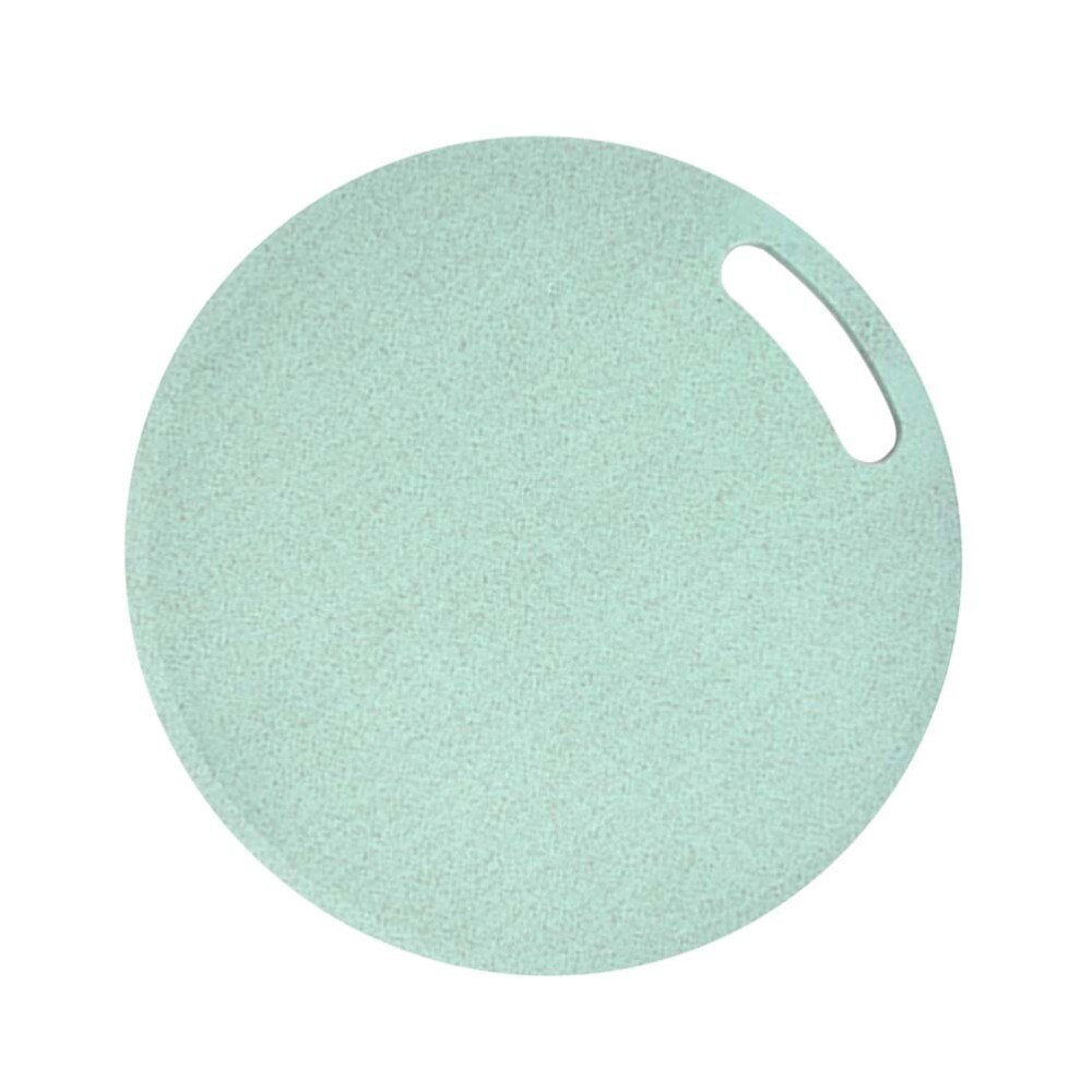 Kitchen Wheat Straw Chopping Board Multi-function Cutting Board Non-slip Round Shape Cutting Board for Home (Beige)