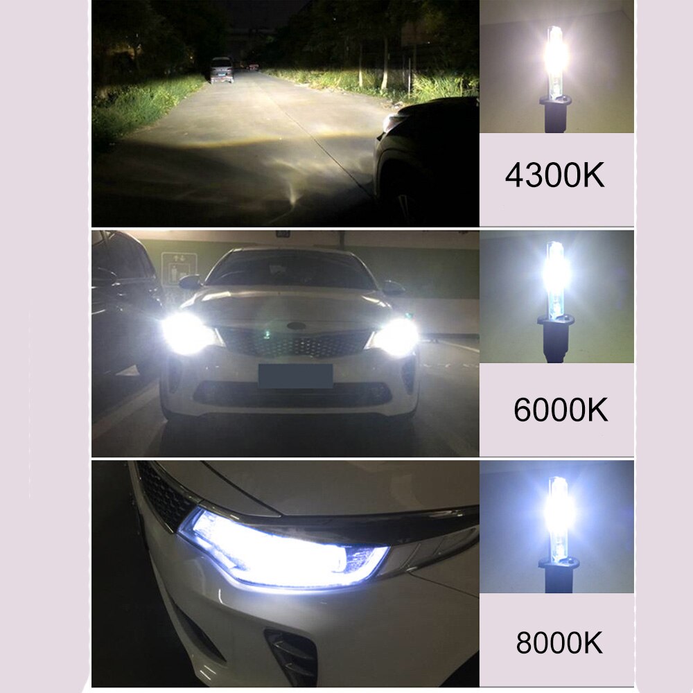 2Pcs 35W Xenon Bulbs 55W Xenon Car Headlight Lamp Super Bright 8000LM 12V Bulb H7 H1 HID 55W H7 Xenon H8 H11 HID Headlights Lamp