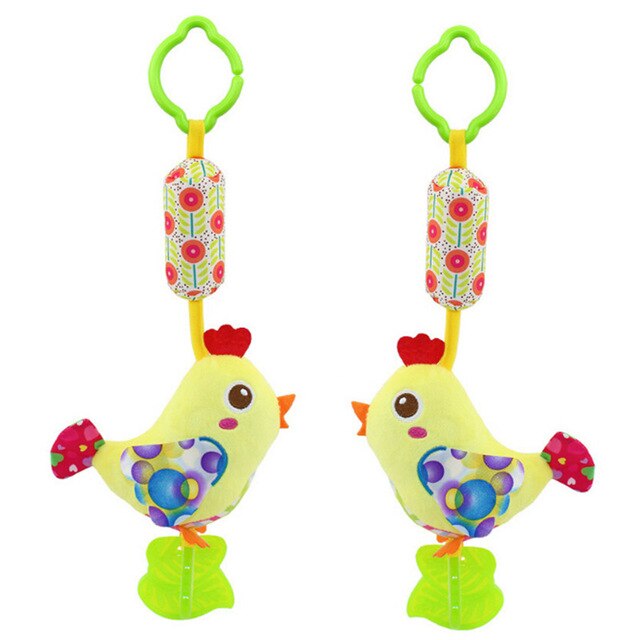 Baby Rasseln Spielzeug Kinder Weiche Vogel Küken Eule Plüsch Spielzeug Tier Clip Baby Krippe Bett Hängen Glocken Spielzeug Für Kinderwagen: Chick