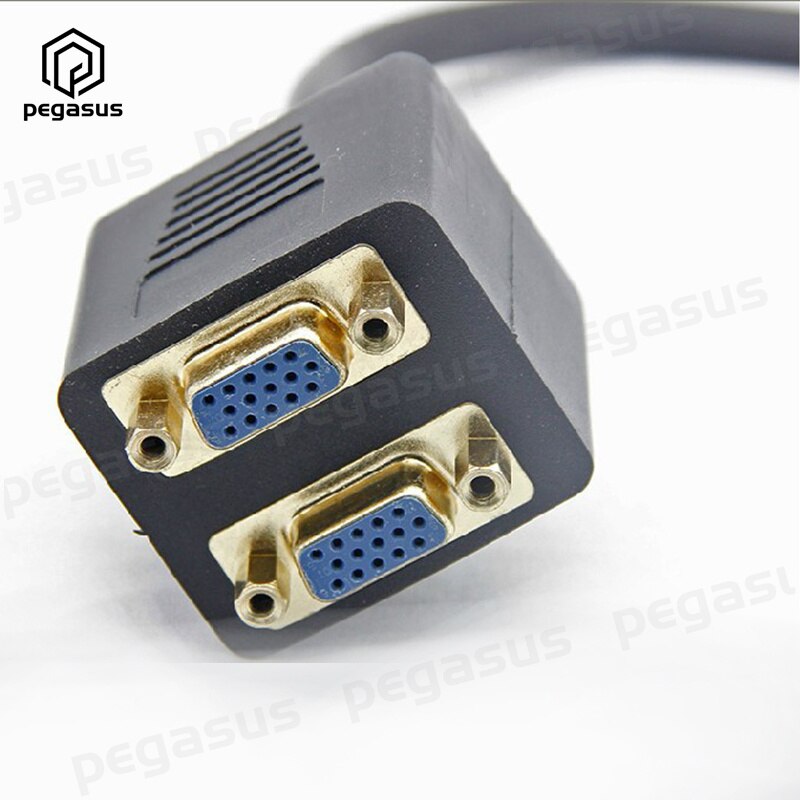 Vga Male Naar 2 * Vga Vrouwelijke Converter Adapter Splitter Y Video Monitor Cable