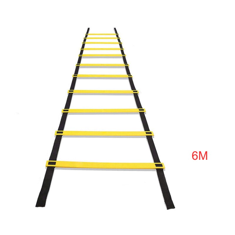 Agility stege fotboll hastighet utomhus träning trappor remmar rep gym justerbart hoppa galler finesser utrustning tillbehör: 6m
