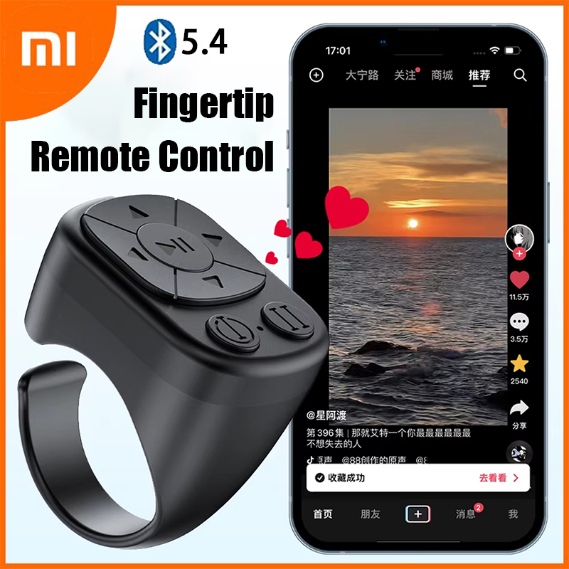 Xiaomi Auto Clicker Afstandsbediening Paginadraaier Automatisch continu klikapparaat Draadloze knop Scrollen Knopring Vingertop