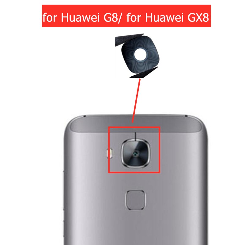 2 stücke für Huawei G8/für Huawei GX8 Zurück Kamera Glas Objektiv Hinten Kamera Glas mit 3M Kleber ersetzen Reparatur Ersatzteile