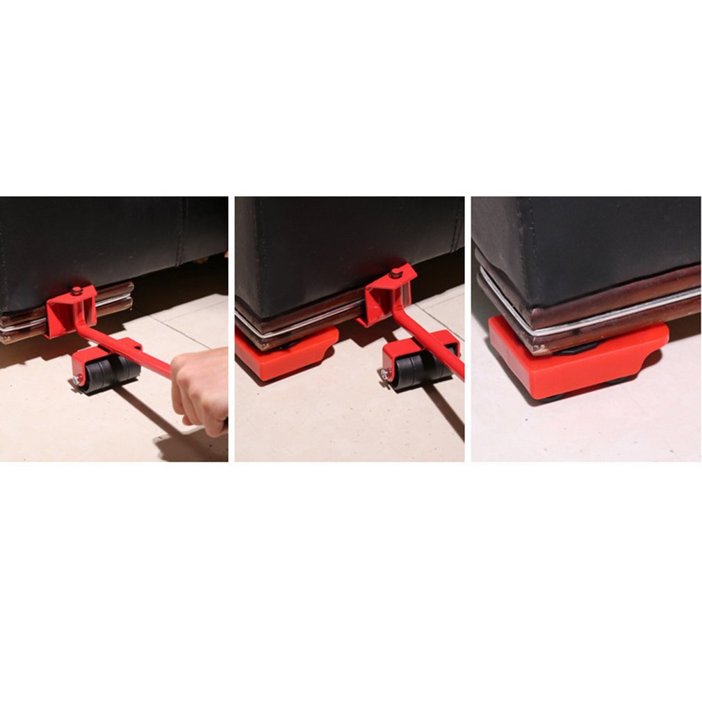 Home Trolley Lift And Move Slides Kit Easily System For Furniture 5 Packs Tool Set Furniture Lifter Transport set Heavy mover