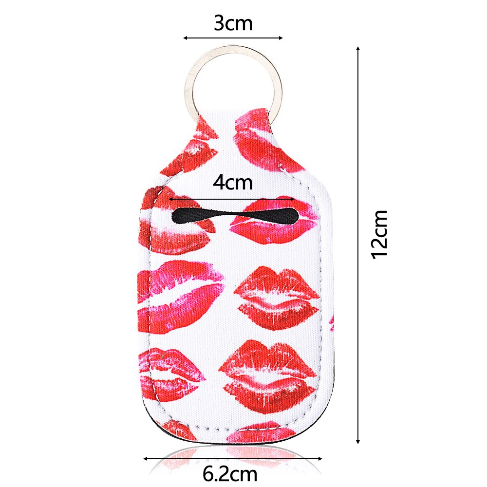 Empty Travel Bottle Keychain Holder Refillable Containers Reusable Bottles with Keychain Carriers 30 ml Flip Cap Bottle Cover
