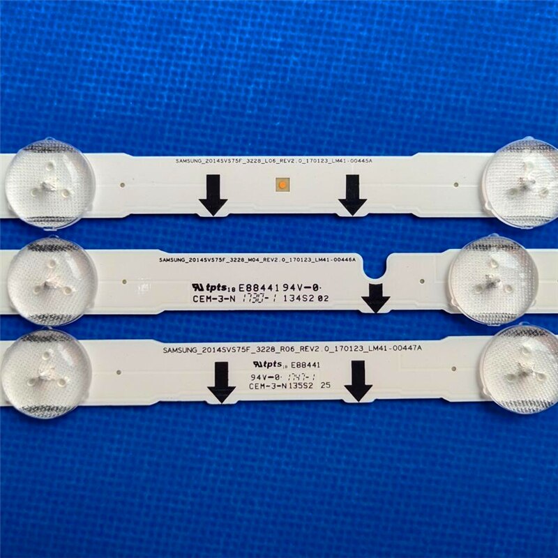 LED backlight strip for UN75H6300 UN75J6300AF 2014SVS75F_3228_L06_REV2.0 M04 R06 LM41-00445A BN96-38895A UE75H6400 UA75H6400