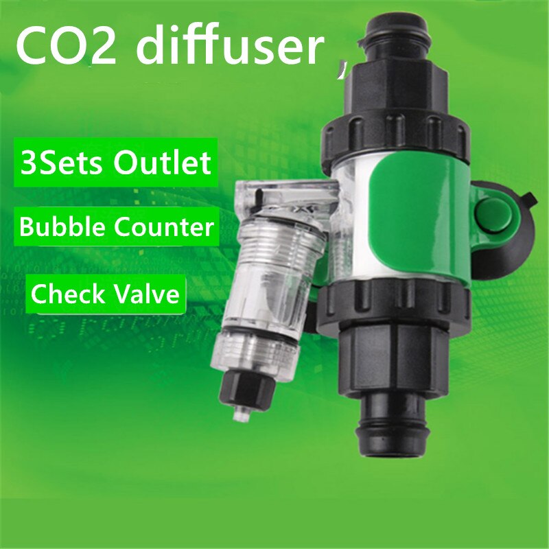 Carbon Dioxide Dissolver CO2 Diffusion Barrel Aquaria Tank External Refiner Cylinder External Equipment Three In One