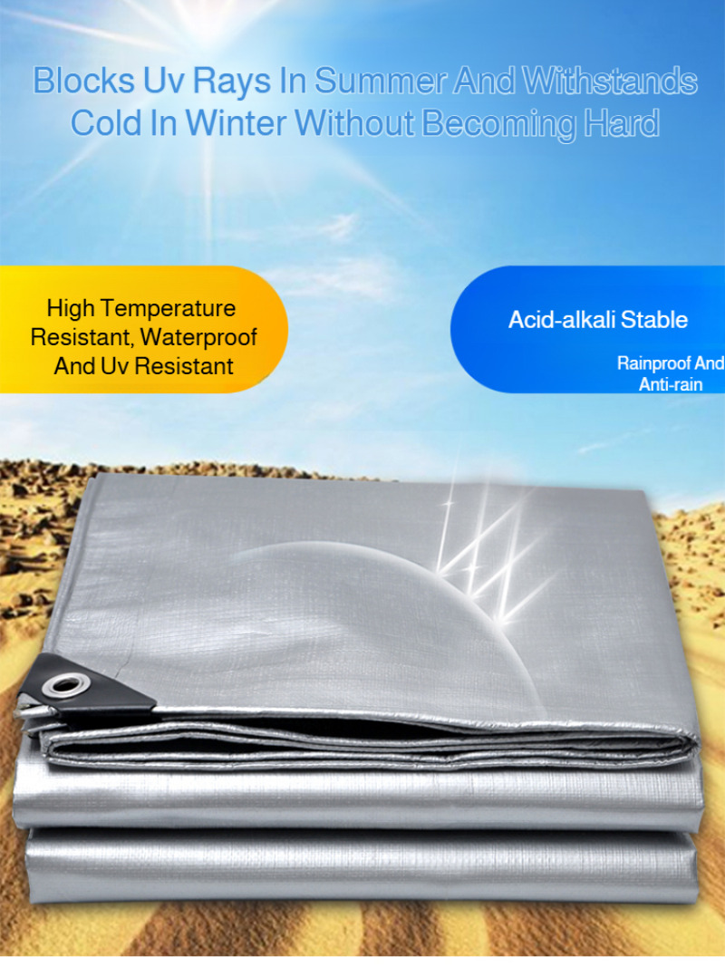 Kuorma-auton ulkokäyttöön tarkoitettu aurinkosuojakangas, vedenpitävä kaksinkertainen hopeinen aurinkosuojakangas, paksunnettu pressu, sateenkestävä kangas, paksunnettu aurinkosuoja