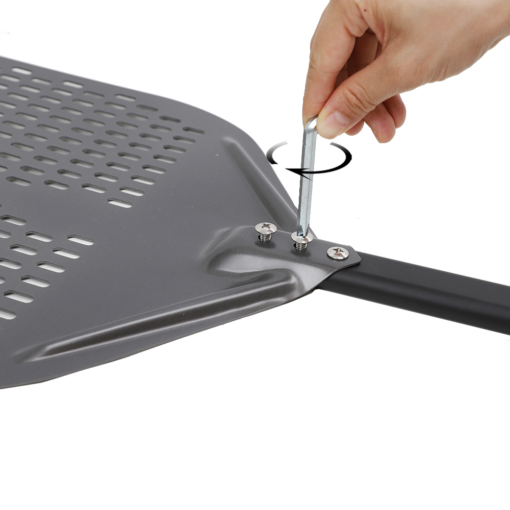10 12 13 14 16 tommers stor pizzaspade med perforert spade, kort håndtak til ovn, snuing, skrell, kjøkkenverktøy, nonstick pizzabaking