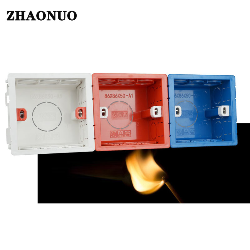 Type 86 Wall Switch Socket Junction Box Splicing Cassette PVC Concealed Bottom Box Wire Plastic Cases