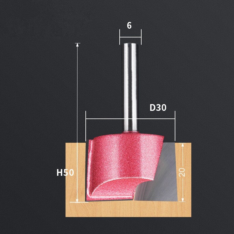 1PCS-Cleaning bodem Graveren Bit, CNC hout vhm frees, tungsten staal hout tool, houtbewerking router bit, MDF: QDD630