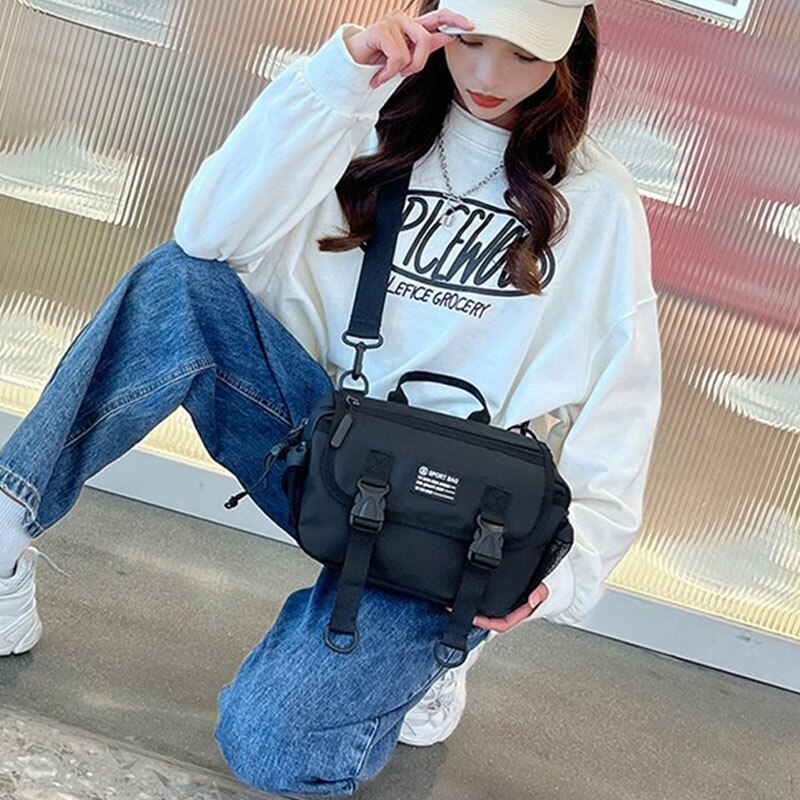 Streetstyle-bauchtasche, hüfttasche, unisex-bauchtasche, handtasche, lässige schultertasche, messenger bag, brusttasche, nylon-hip-hop-gürteltasche