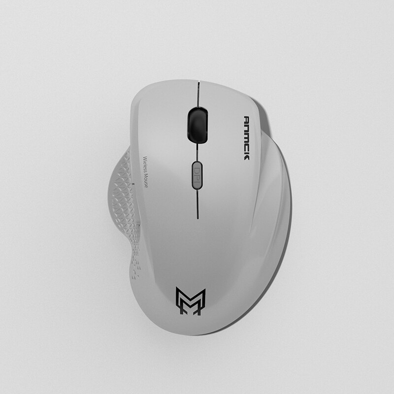 Anmck PM2 2.4G Wireless Gaming Mouse Office Business Silent Optical Mice USB Rechargeable Ergonomic Mouse For Computer PC Gamer: 2.4G-Silver