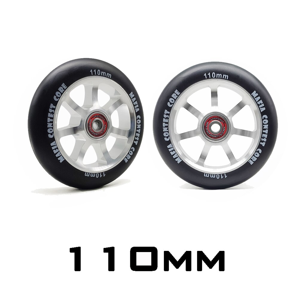 Brand Iron 110mm scooter wheels 88A hardness skating wheel 100mm 110mm Alloy scooter wheels Iron Aggressive tire ABEC-9 bearing: 110mm model16