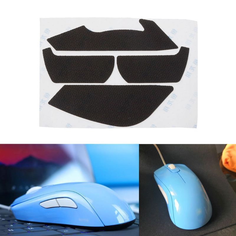 Cinta antideslizante negra para ratón, pegatinas laterales para patines, almohadillas resistentes al sudor para ZOWIE GEAR S2 Mouse C26, 1 Juego