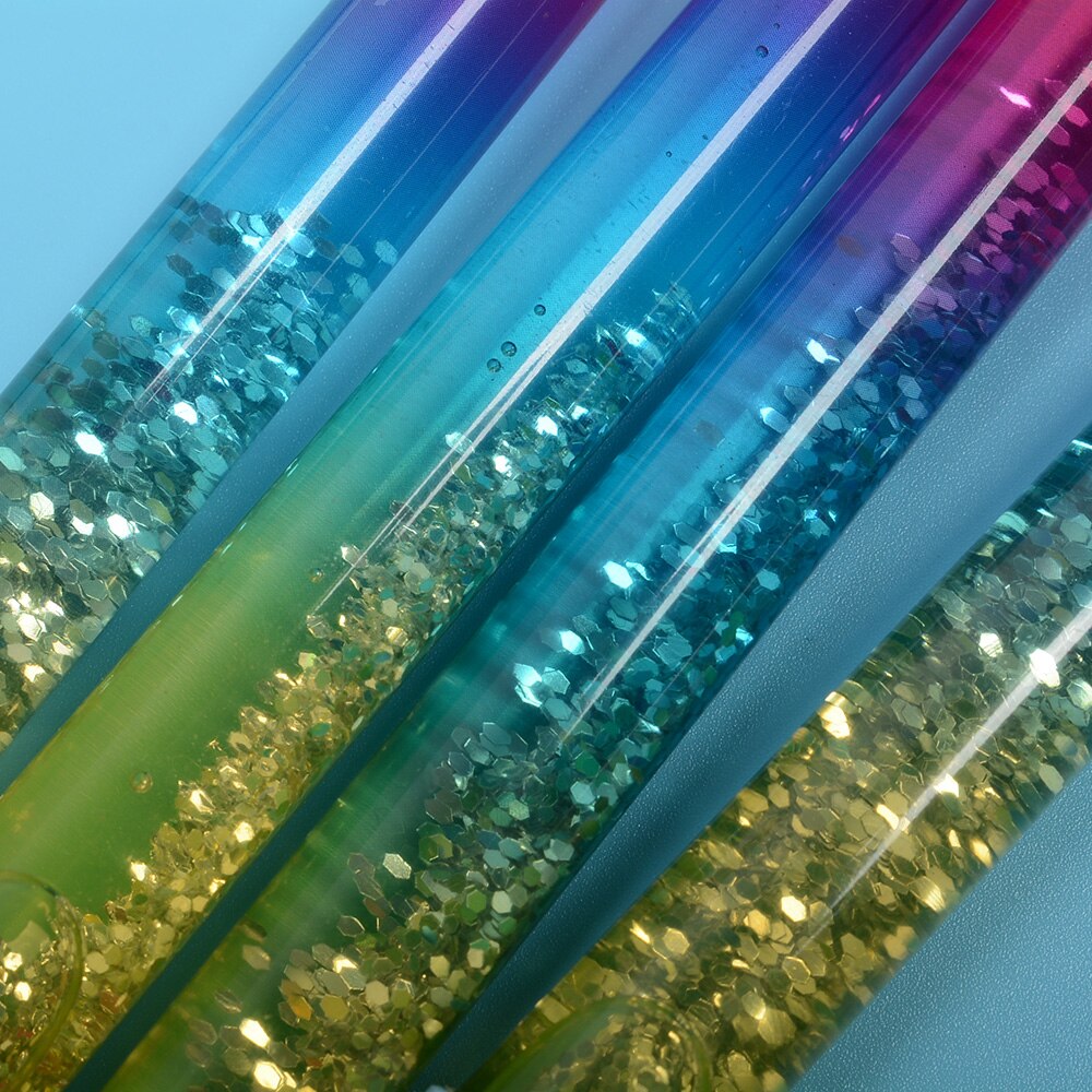 2022 0.5mm Fairy Stick Ballpoint Pen Drift Sand Glitter Crystal Ball Pen Rainbow Color liquid crystal pen