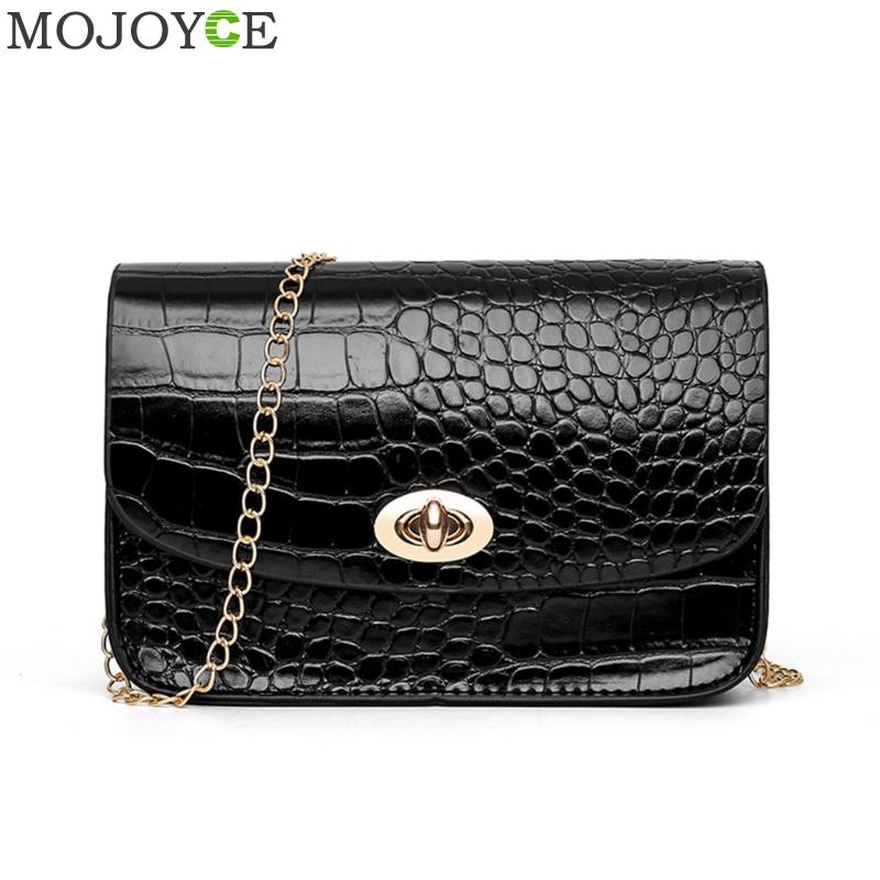 Simples jacaré de couro de crocodilo mini pequena mulher crossbody saco corrente mensageiro bolsa de ombro bolsas femininas