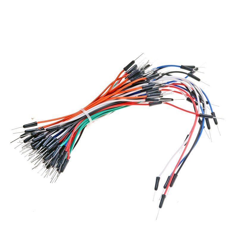 65pcs/Lot Arduino Breadboard wire DIY Solderless Flexible Breadboard Jumper wires Cables Bread plate line Male to Male