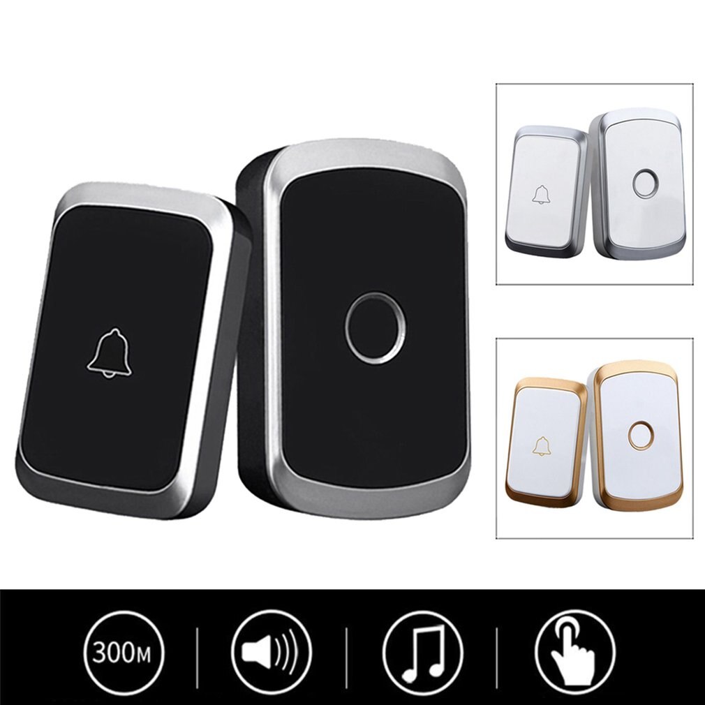 LED Door Bell Wireless Doorbell Battery Powered 36 Tune Songs 1 Remote Control 1 Wireless Home Security Smart Doorbells