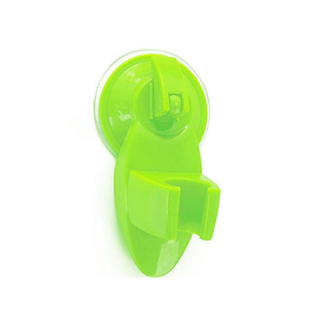 Detachable Shower Base Strong Suction Cup Shower Head Holder Rack Bracket Practical Shower Nozzle Stand Bathroom Accessories: green