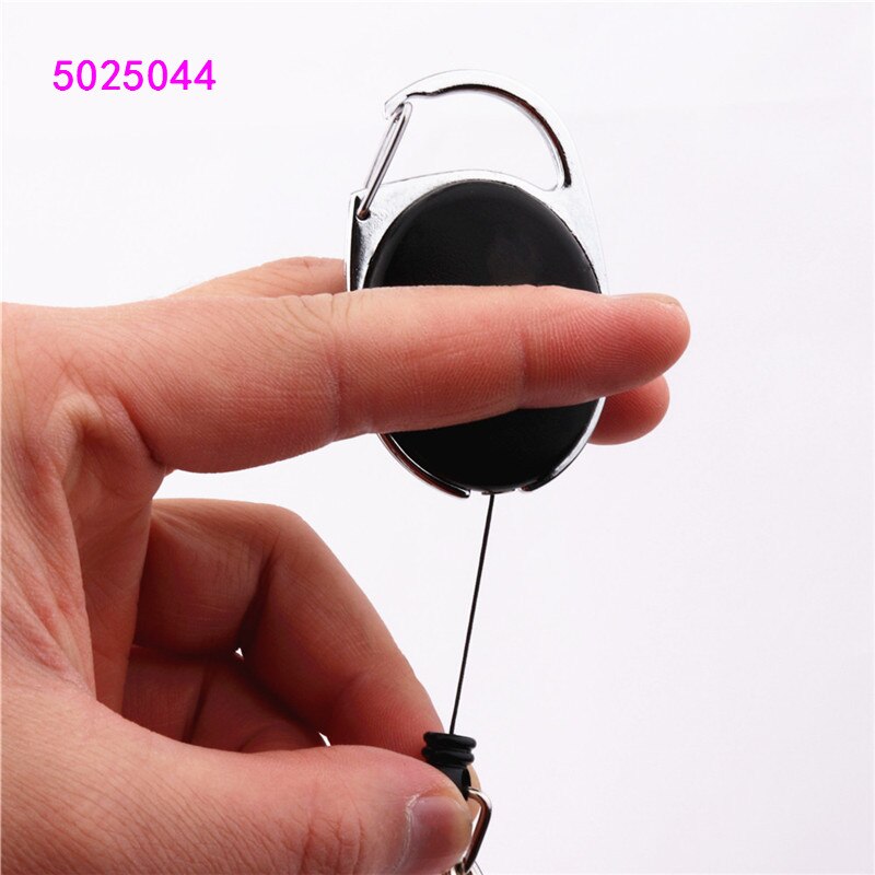 Retractable Pull Badge Reel Zinc Alloy Plastic ID Lanyard Name Tag Card Badge Holder Reels Key Ring Chain Clips