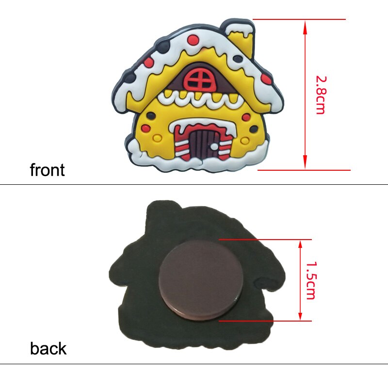 1Pcs Snowman PVC Fridge Magnet Home Decor Christmas Tree Magnetic Stickers on Refrigerator Santa Claus Message Magnets Xmas