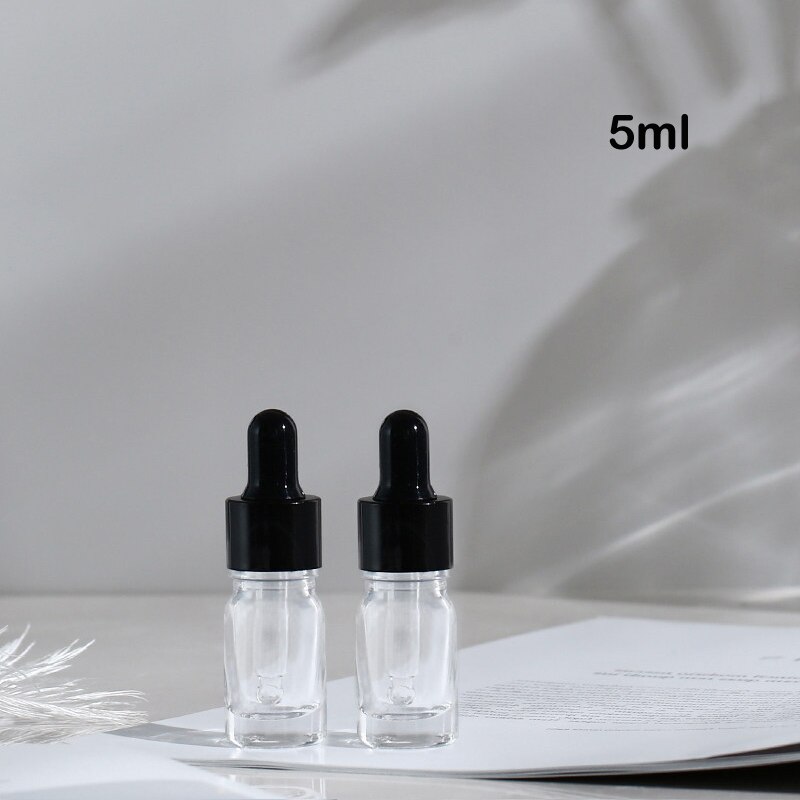 1 Pcs 5 Ml-100 Ml Lege Amber Clear Dropper Flessen Etherische Olie Druppel Aromatherapie Vloeibare Reagens Pipet hervulbare Fles