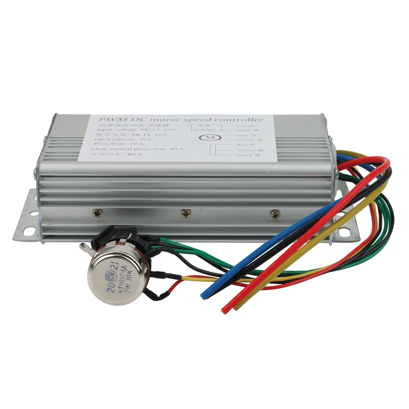 DC 12V-48V 70A 4000W DC Durable Motor PWM Speed Control Brush Controller Replacement For Electric Scooter Bicycle