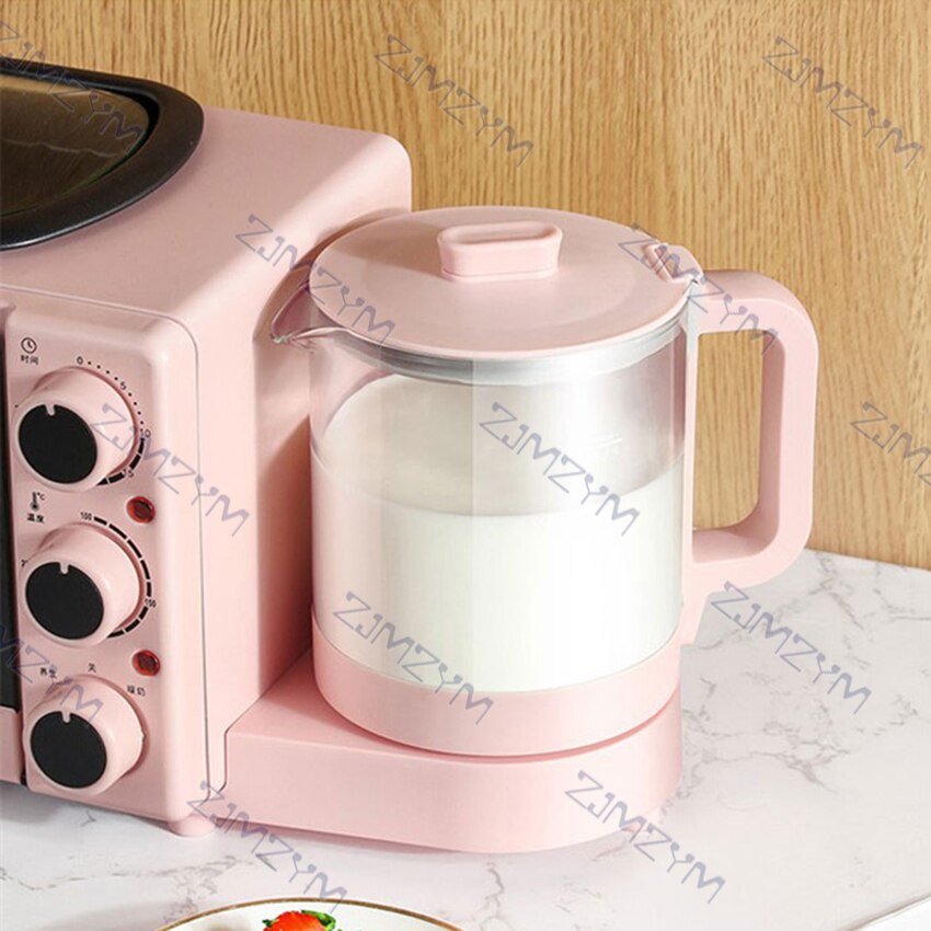 7.8L Electric Breakfast Machine Multifunctional Oven Mini Bread Sandwich Toaster Frying Pan Electric Kettle Boiler with Timer