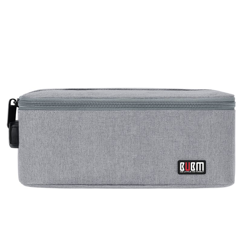 Bubm hårdt etui powerbank kuffert segl opbevaringstaske til ekstern harddisk disk power bank kuffert bankkort print mudder: Grå