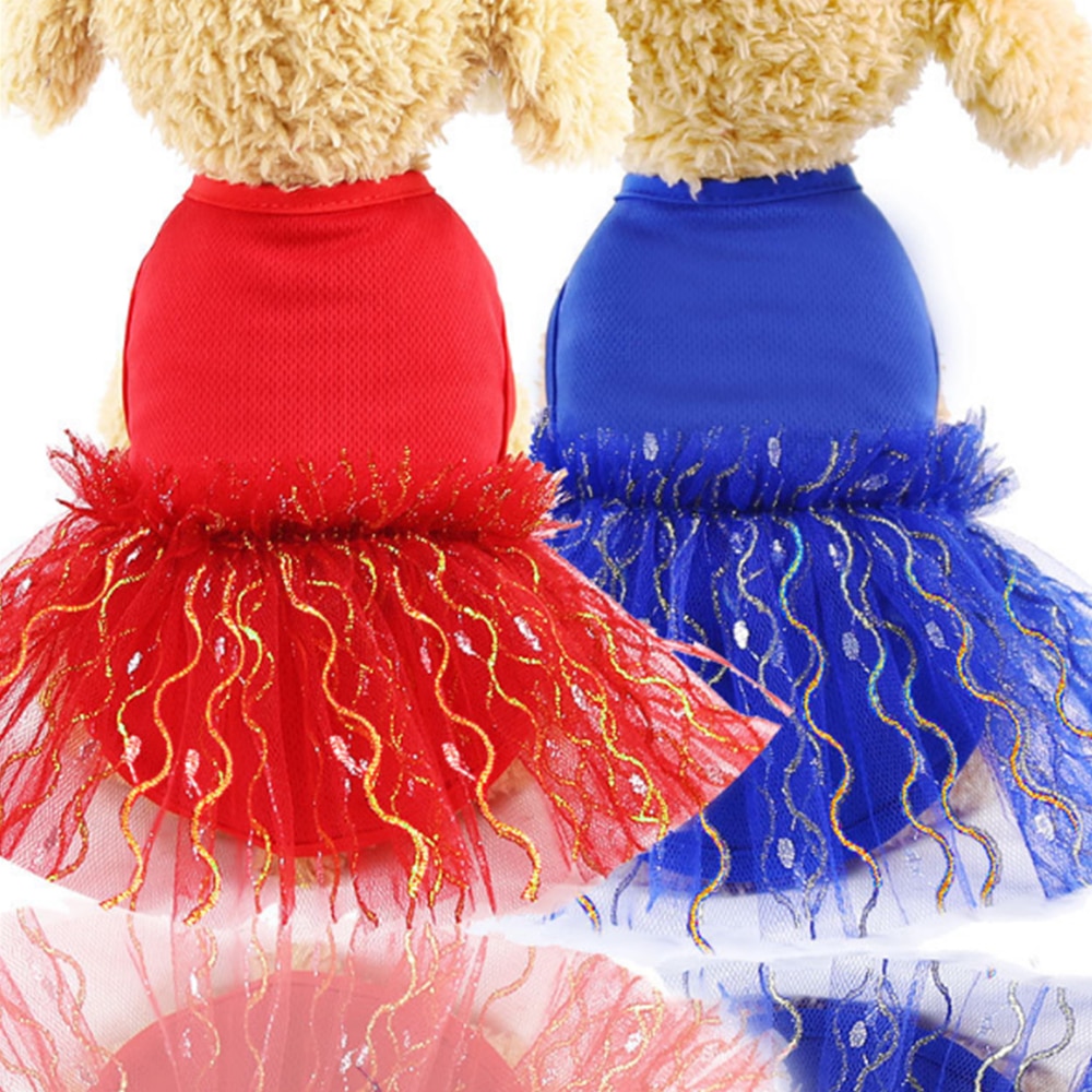 Multi-Size Huisdier Schattige Prinses Jurk Voor Kleine Hond Kat Honden Tutu Jurk Lace Party Dress Rode Hond Ademend kleding Voor Jaar