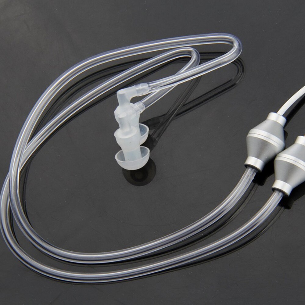 Anti-Radiation Earphones Binaural Universal 3.5mm Noise Cancelling Air Tube Acoustic Earbuds Microphone