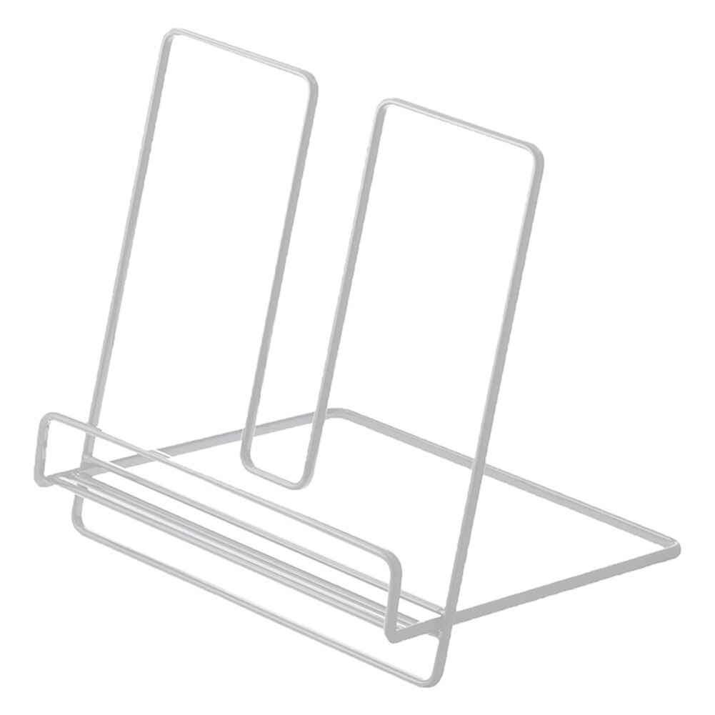 Portable reading book stand recipe books folding shelf organizer holder for music score recipe tablet: White