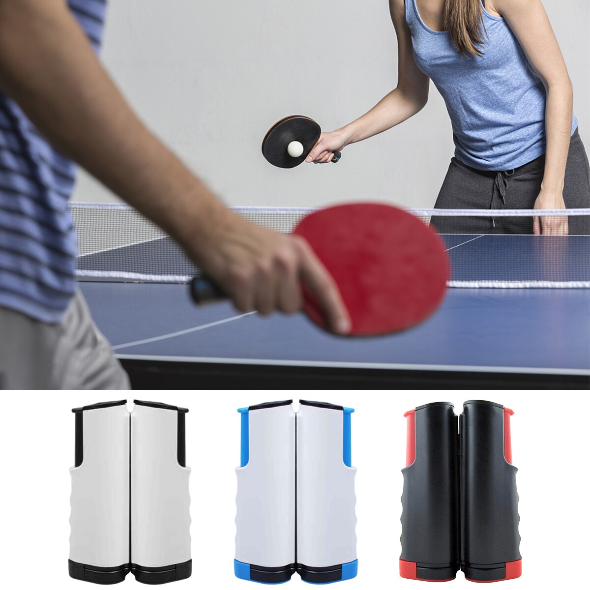 1,7 M malla Net para tenis de mesa Rack PE portátil retráctil extensible de Ping Pong de malla soporte formación competencia Accesorios