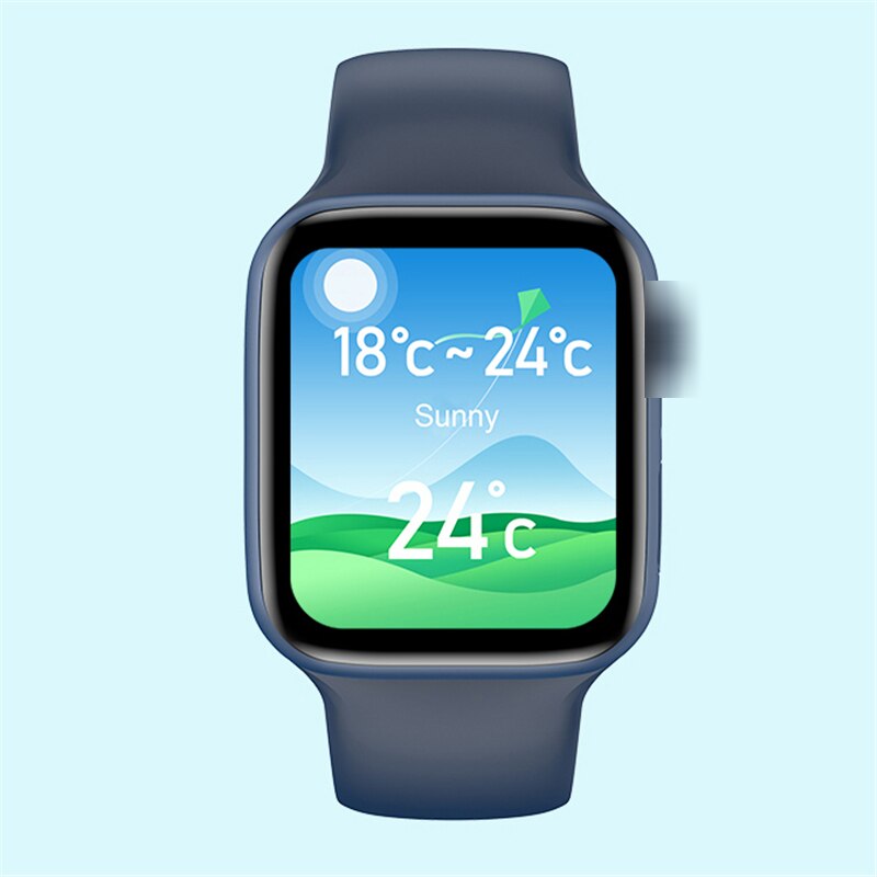 Y60 Bluetooth Smart Klok Touch Hartslag 44Mm Smart Horloge Fitness Tracking Armband Vrouwelijke Klok Smartwatch: Blauw