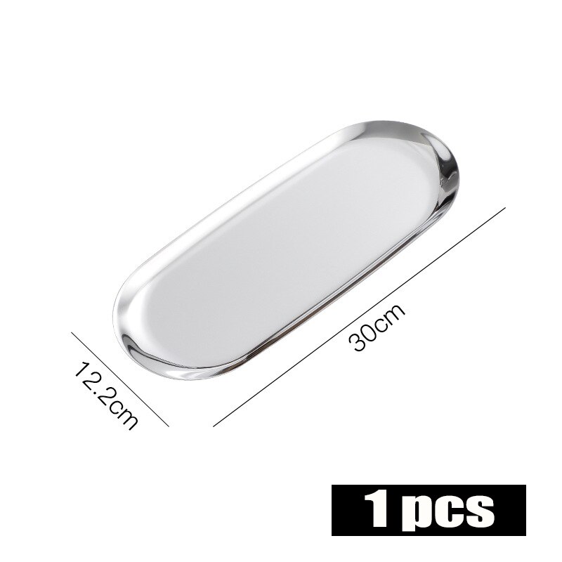 Gold Dining Plate Stainless Steel Dessert Plate Towel Nut Fruit Cake Tray Snack Kitchen Plate Nordic Style Steak Kitchen Plate: C