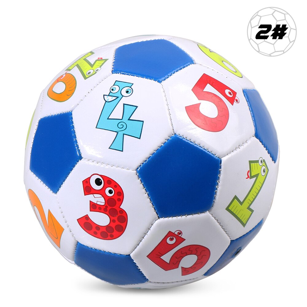 Størrelse 2 fodbold fodbold kamp træningsbolde oppustelig fodbold træningsbold til børn studerende: Bogstaver