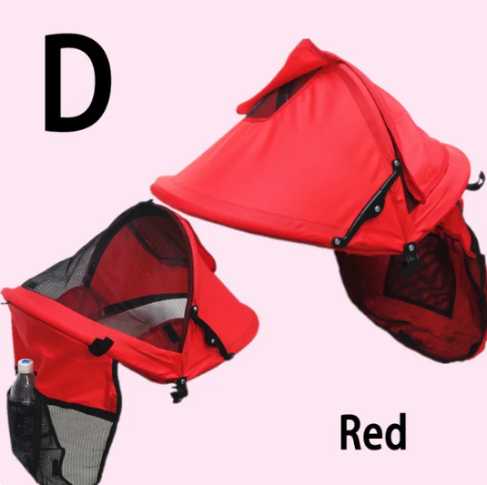 Kinderwagen Zonnescherm Zonneplek Onafhankelijke Volledige Cover Luifel Schaduw Stof Zonnescherm Paraplu Regendicht Luifel Accessoires: WHITE