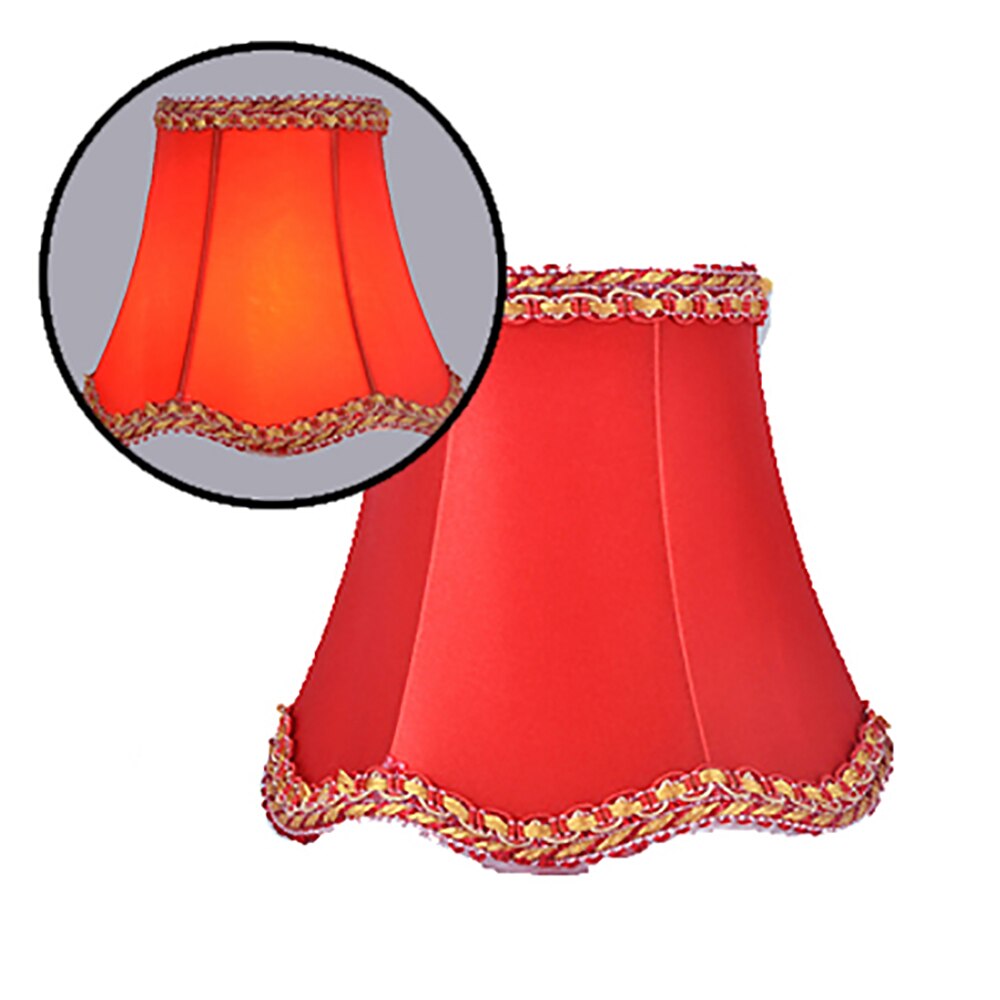 Vintage Small Lace Lamp Shades Textured Fabric Ceiling Chandelier Light Covers Fabric, PVC Lamp Shade Sytle