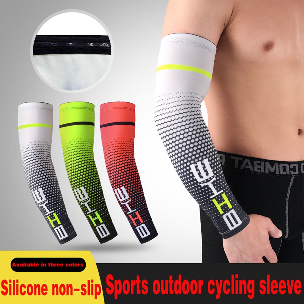 1Pcs Sports Sleeves Thin Breathable Men And Women Outdoor Cycling Climbing Fishing Basketball Sunscreen Ice Silk Arm Guard