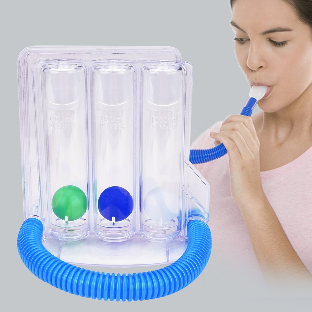 Dispositivo de entrenamiento de respiración, sistema de medición de ejercicio de respiración, espirometría