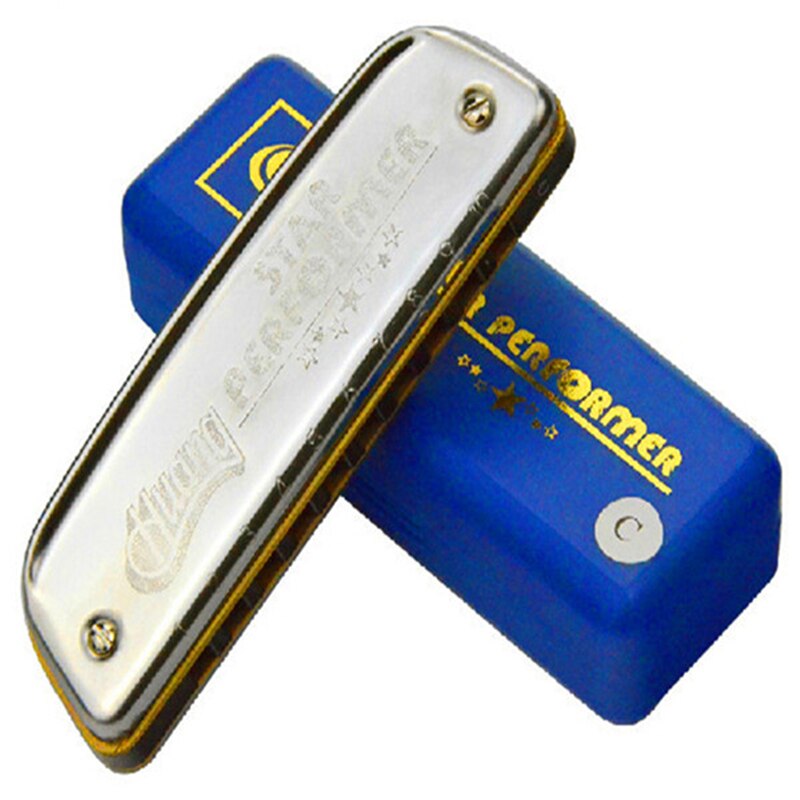 Mondharmonica Set Internationale Harmonica Zilver 10 Gaten Diatonische Toonsoort C Blues Band Mondharmonica Harp