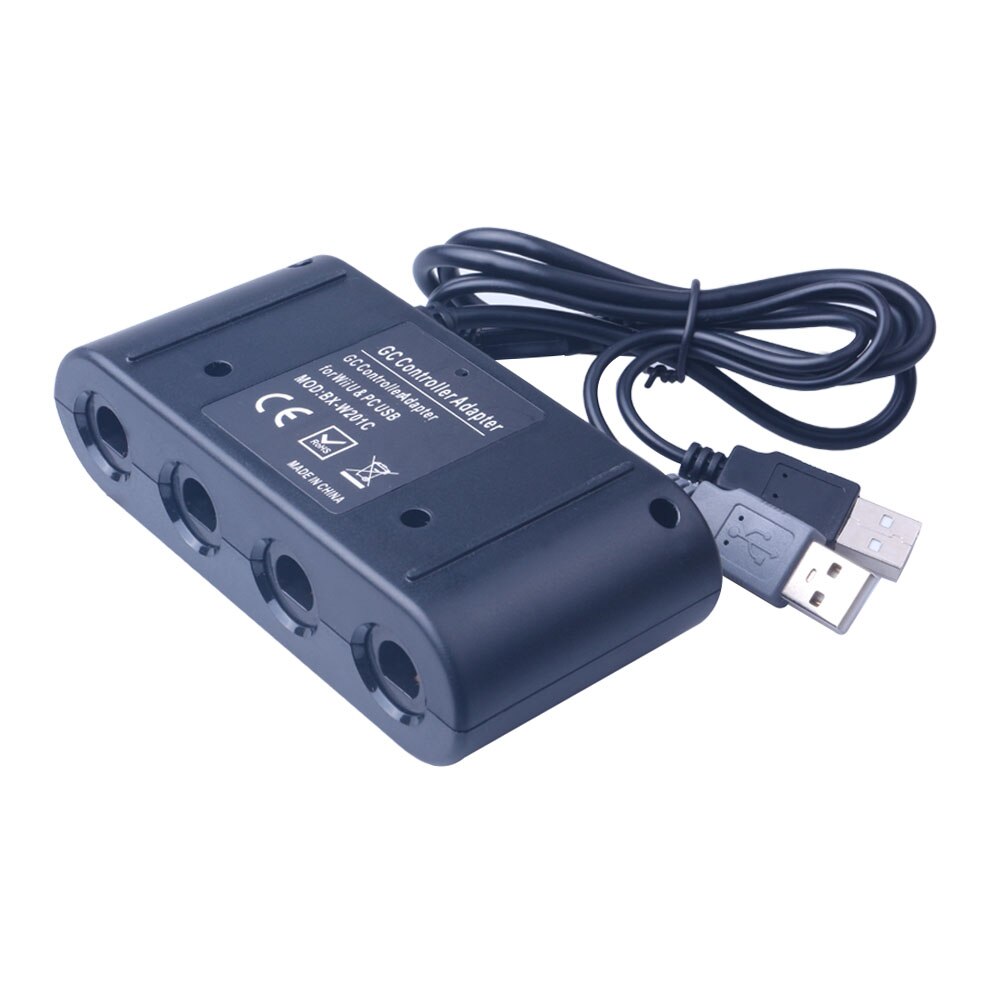 Gamecube Voor WiiU Controllers Adapter converter 4 Poorten USB Schakelaar en PC USB voor Multi-Player Games