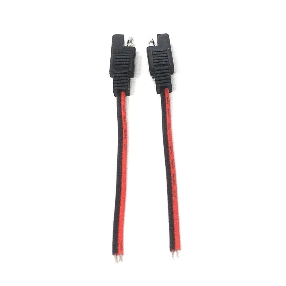 2Pcs 18AWG SAE Extension Cable 2-Pin SAE Quick Disconnect Plug 10A Solar Battery Panel SAE Plug Input Cable and Output Cable