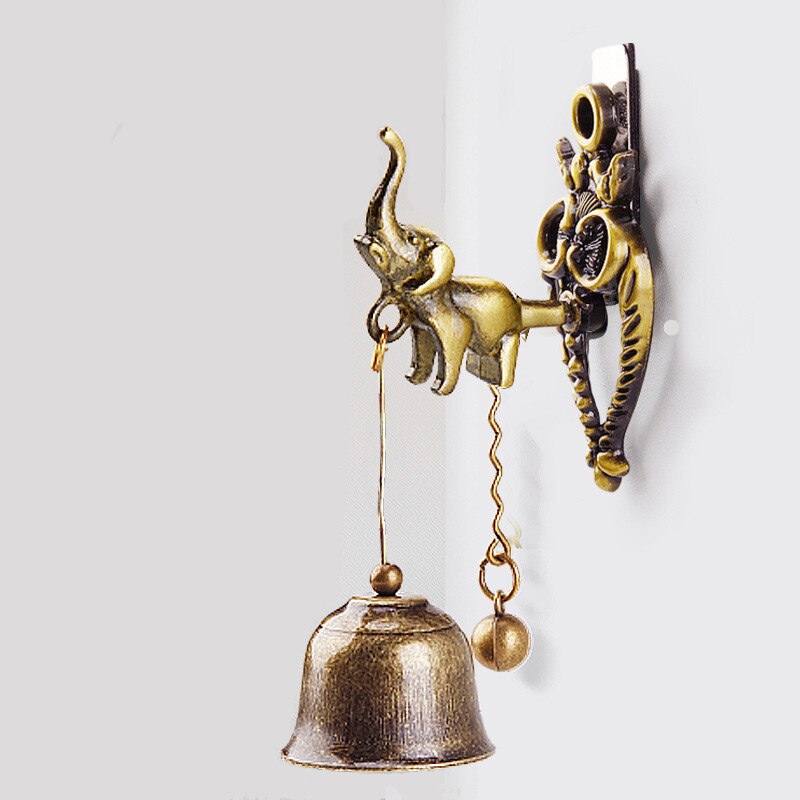 Timbre de Metal de Animal nostálgico, diario, carillones de viento, decoración de pared del hogar, campana de hierro