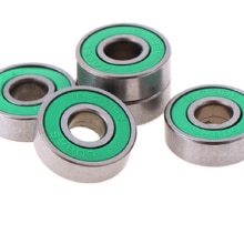 10Pcs Anti-Roest Skateboard Lager Skateboards Wiel Kogellagers Mini As Gereedschap 608 2RS ABEC-9 groen