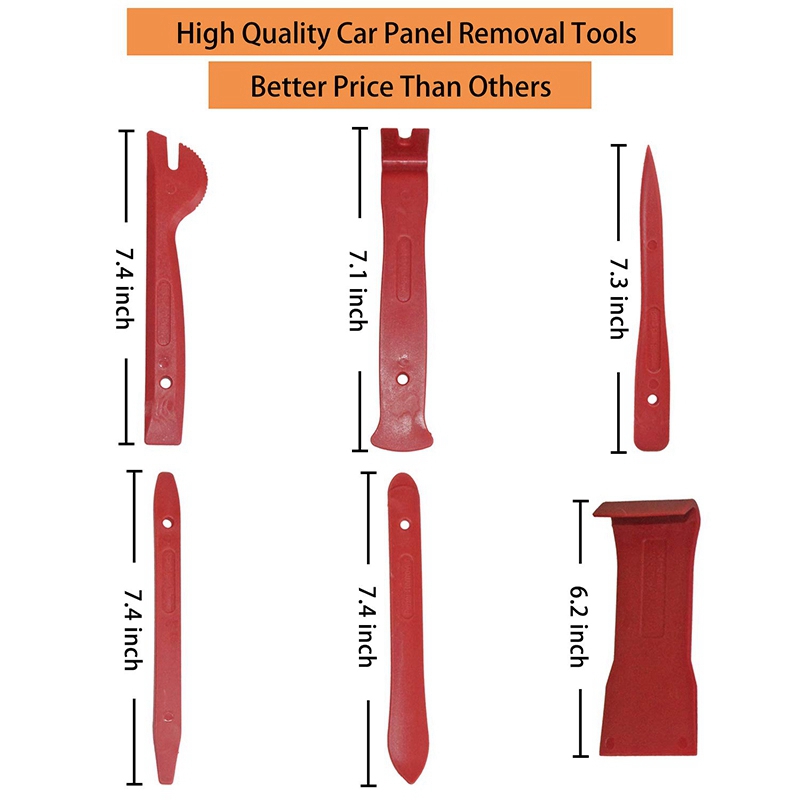 GTBL Auto Clips voiture retenue corps Clips porte pare-chocs agrafe de garniture pièces de rechange voiture garniture enlèvement ensemble d'outils 6 pièces avec attache R