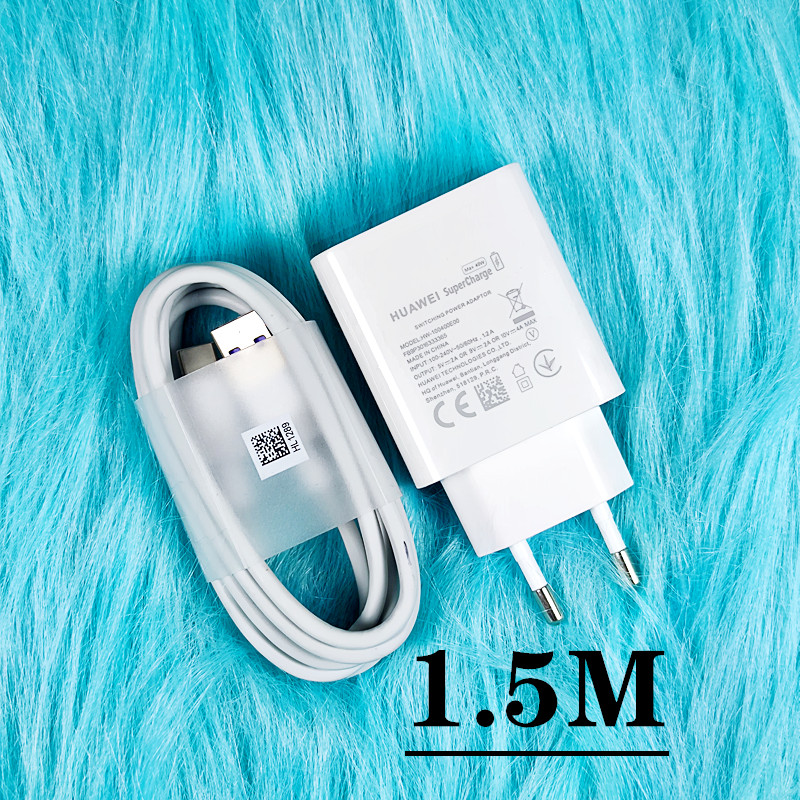 Original Huawei 40W Aufzurüsten USB Schnelle Ladegerät 10V 4A Adapter 5A Typ C Kabel für Honor 10 Magie p20 P30 pro p40 pro mate 30: EU 1.5M CABLE