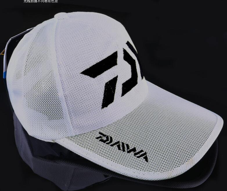 DAIWA Men Women Full Net Cap Fishing Cycling Golf Outdoor Sports UV Block Sun hat Sunshade Hiking Camping Breathable Sun hats: Grey Cap